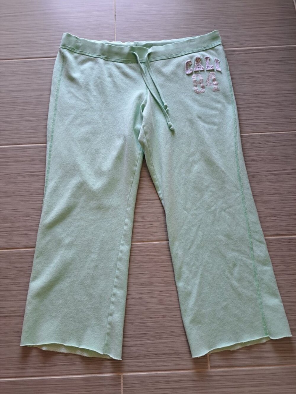 Y2K Mint Green Mossimo Supply Co. Cali 84 Lounge Pants XXL Spell Out College - Picture 8 of 12